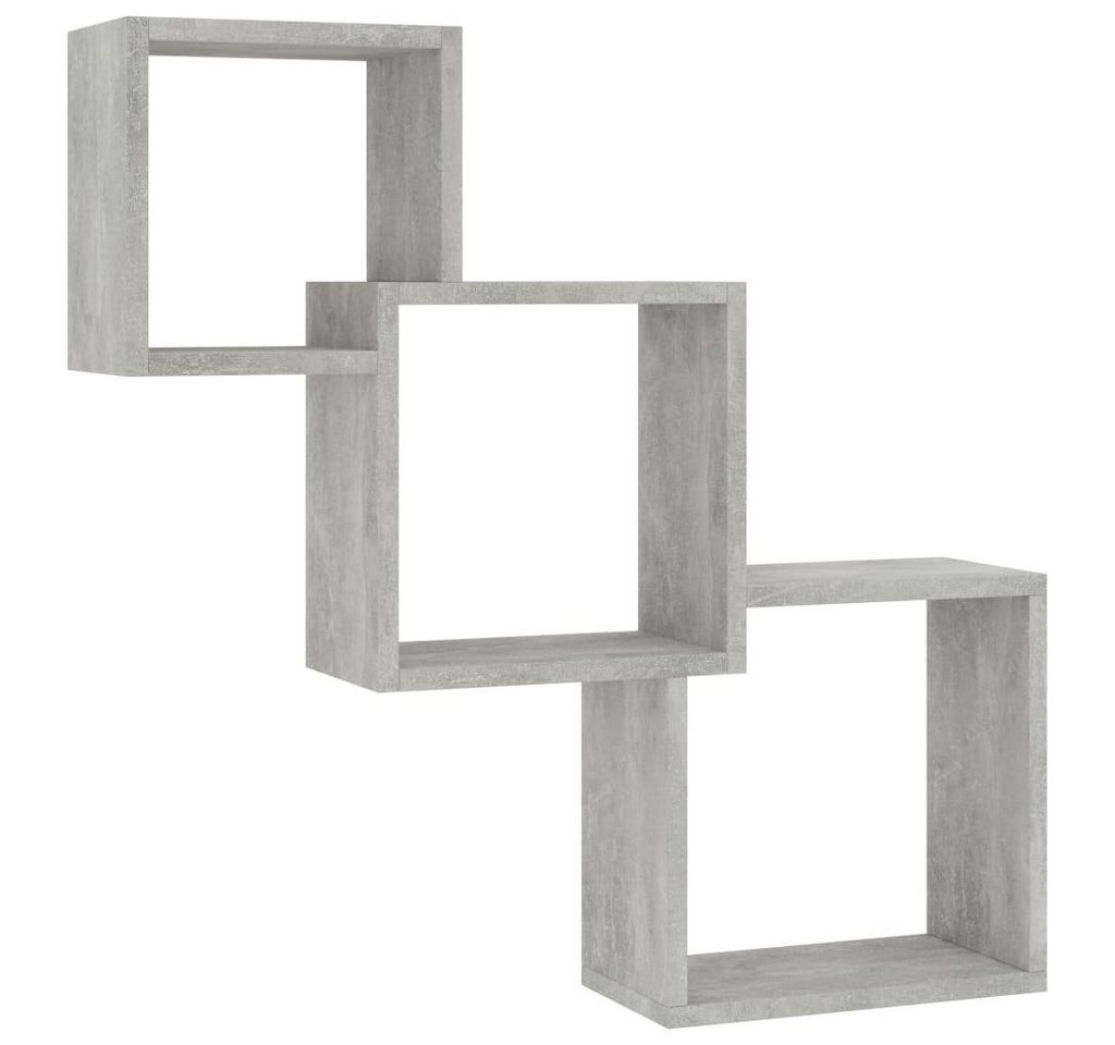 furnicato Wandregal Würfel-Wandregale Betongrau 68x15x68 cm Holzwerkstoff, 1-tlg. von furnicato