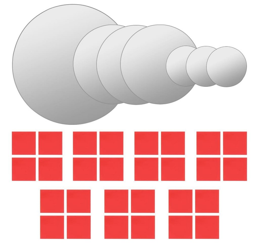 furnicato Wandspiegel 7-teiliges Wandspiegelset Rundglas (1-St) furnicato Wandspiegel 7-teiliges Wandspiegelset Rundglas (1-St) von furnicato