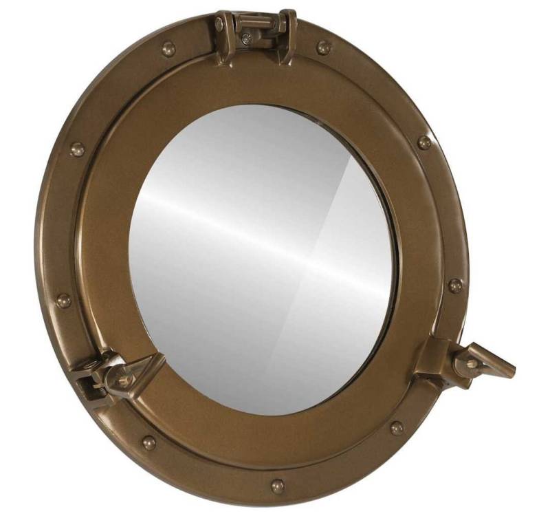 furnicato Wandspiegel Bullaugen-Spiegel Wandmontage Ø38 cm Aluminium und Glas (1-St) von furnicato