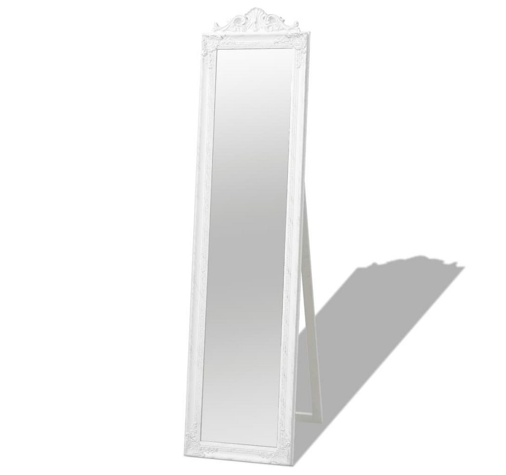 furnicato Wandspiegel Standspiegel im Barock-Stil 160x40 cm Weiß von furnicato