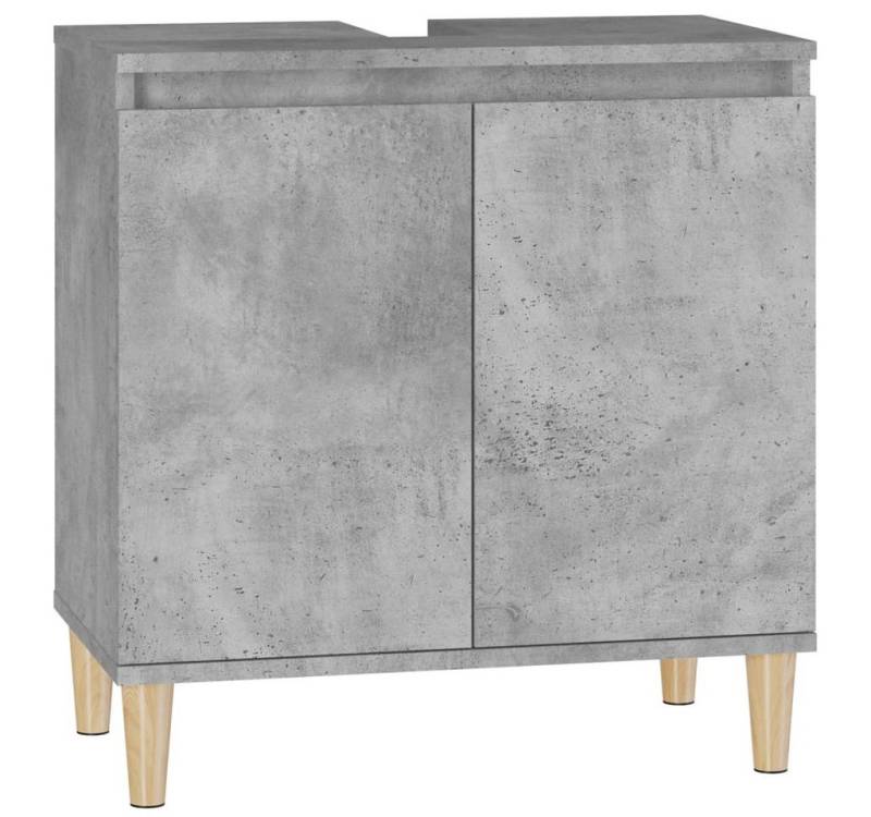 furnicato Waschbeckenschrank Waschbeckenunterschrank Betongrau 58x33x60 cm Holzwerkstoff von furnicato