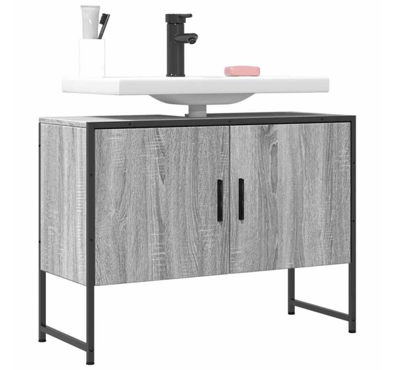 furnicato Waschbeckenschrank Waschbeckenunterschrank Grau Sonoma 80x33x60 cm Holzwerkstoff von furnicato