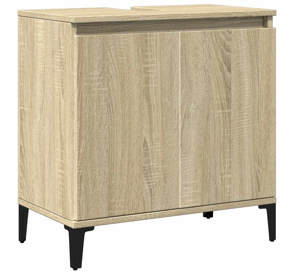 furnicato Waschbeckenschrank Waschbeckenunterschrank Sonoma-Eiche 58x33x60 cm Holzwerkstoff von furnicato