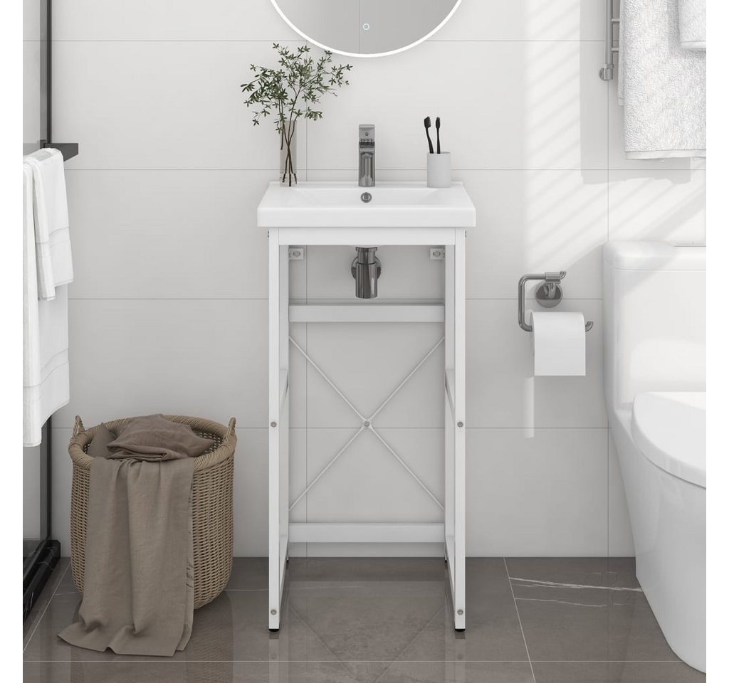furnicato Waschtisch Badezimmer Waschtischgestell Weiß 40x38x83 cm Eisen furnicato Waschtisch Badezimmer Waschtischgestell Weiß 40x38x83 cm Eisen von furnicato