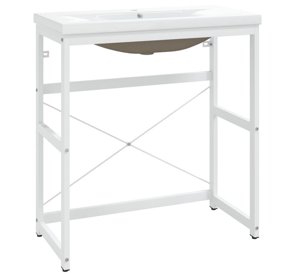 furnicato Waschtisch Badezimmer-Waschtischgestell mit Waschbecken Weiß Eisen furnicato Waschtisch Badezimmer-Waschtischgestell mit Waschbecken Weiß Eisen von furnicato