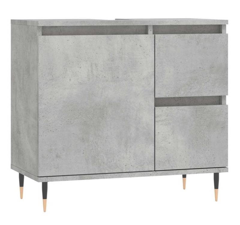 furnicato Waschtisch Badschrank Betongrau 65x33x60 cm Holzwerkstoff furnicato Waschtisch Badschrank Betongrau 65x33x60 cm Holzwerkstoff von furnicato