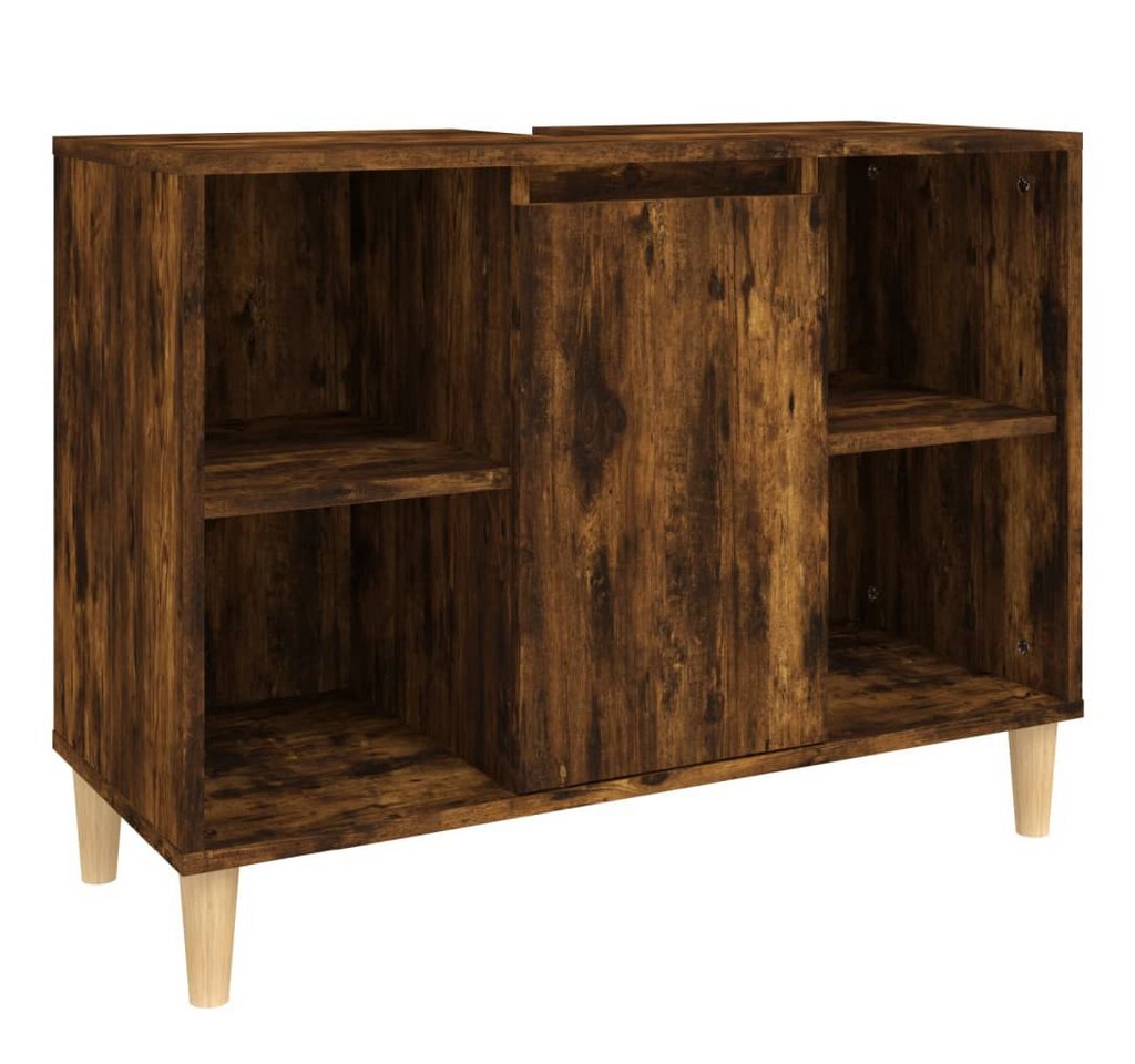 furnicato Waschtisch Waschbeckenunterschrank Räuchereiche 80x33x60 cm Holzwerkstoff von furnicato