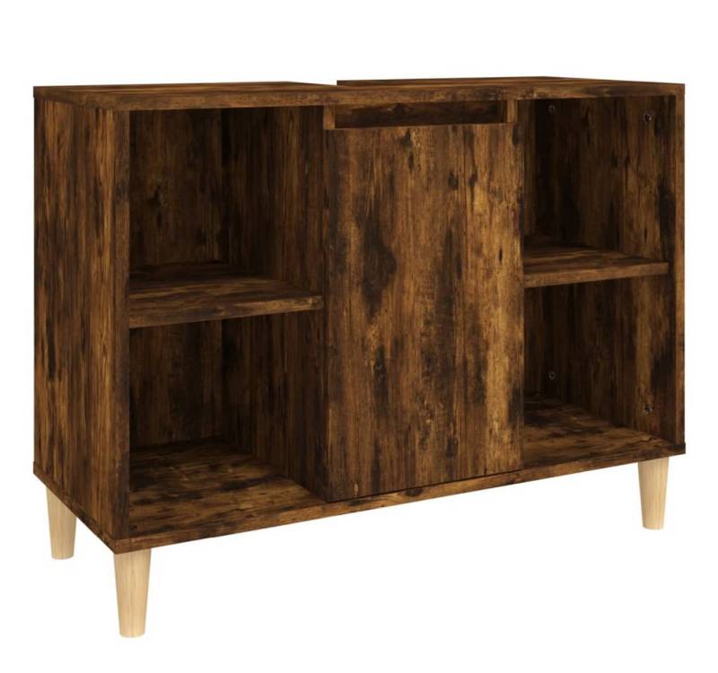 furnicato Waschtisch Waschbeckenunterschrank Räuchereiche 80x33x60 cm Holzwerkstoff von furnicato