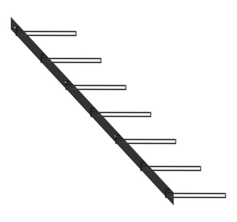 furnicato Weinregal Wand-für 7 Flaschen Schwarz Metall, 1-tlg. furnicato Weinregal Wand-für 7 Flaschen Schwarz Metall, 1-tlg. von furnicato