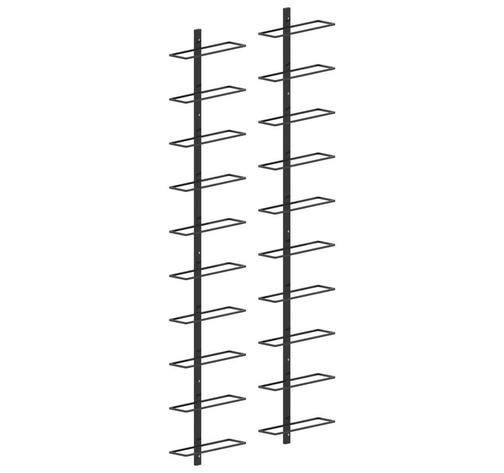 furnicato Weinregal Wand-Weinregale für 20 Flaschen 2 Stk. Schwarz Metall, 1-tlg. furnicato Weinregal Wand-Weinregale für 20 Flaschen 2 Stk. Schwarz Metall, 1-tlg. von furnicato