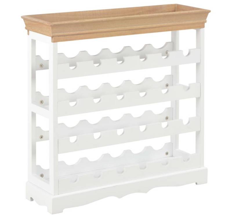 furnicato Weinregal Weinschrank Weiß 70 x 22,5 x 70,5 cm MDF, 1-tlg. von furnicato