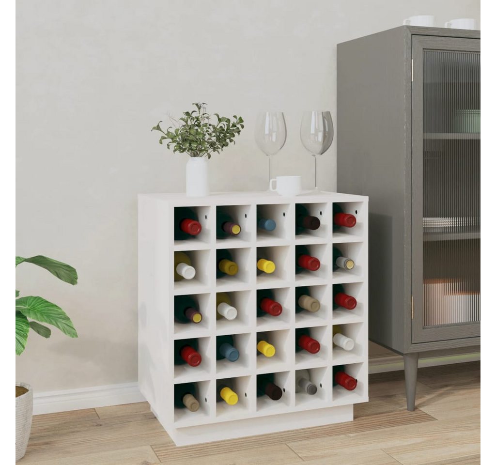furnicato Weinregal Weiß 55,5x34x61 cm Massivholz Kiefer, 1-tlg. furnicato Weinregal Weiß 55,5x34x61 cm Massivholz Kiefer, 1-tlg. von furnicato