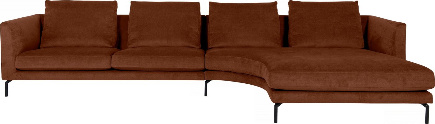 furninova Ecksofa, mit abgerundetem Longchair, im skandinavischen Design von furninova