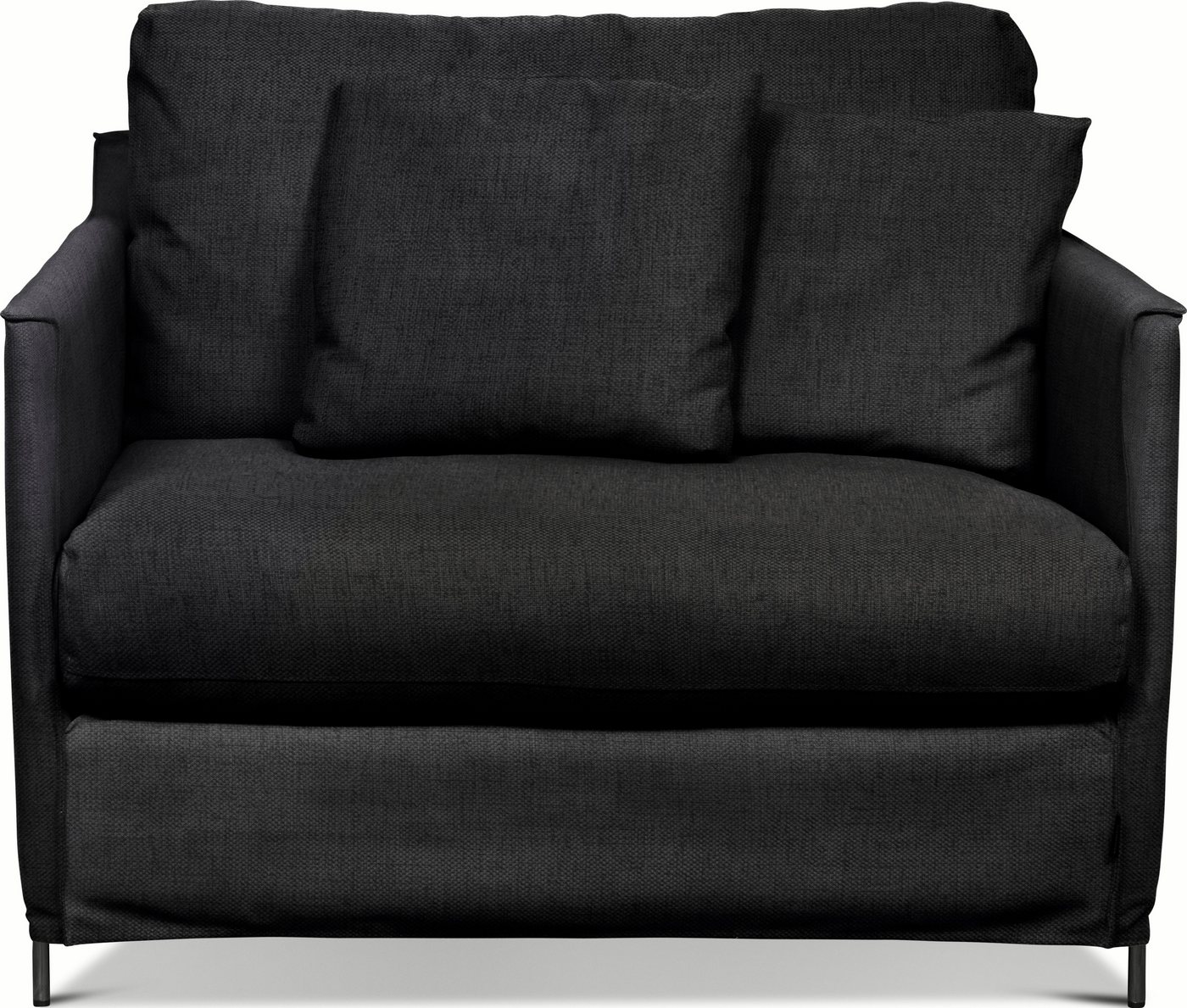 furninova Loveseat Petito, abnehmbarer Hussenbezug, alle Kissen mit Federn gefüllt, 2 Zierkissen von furninova