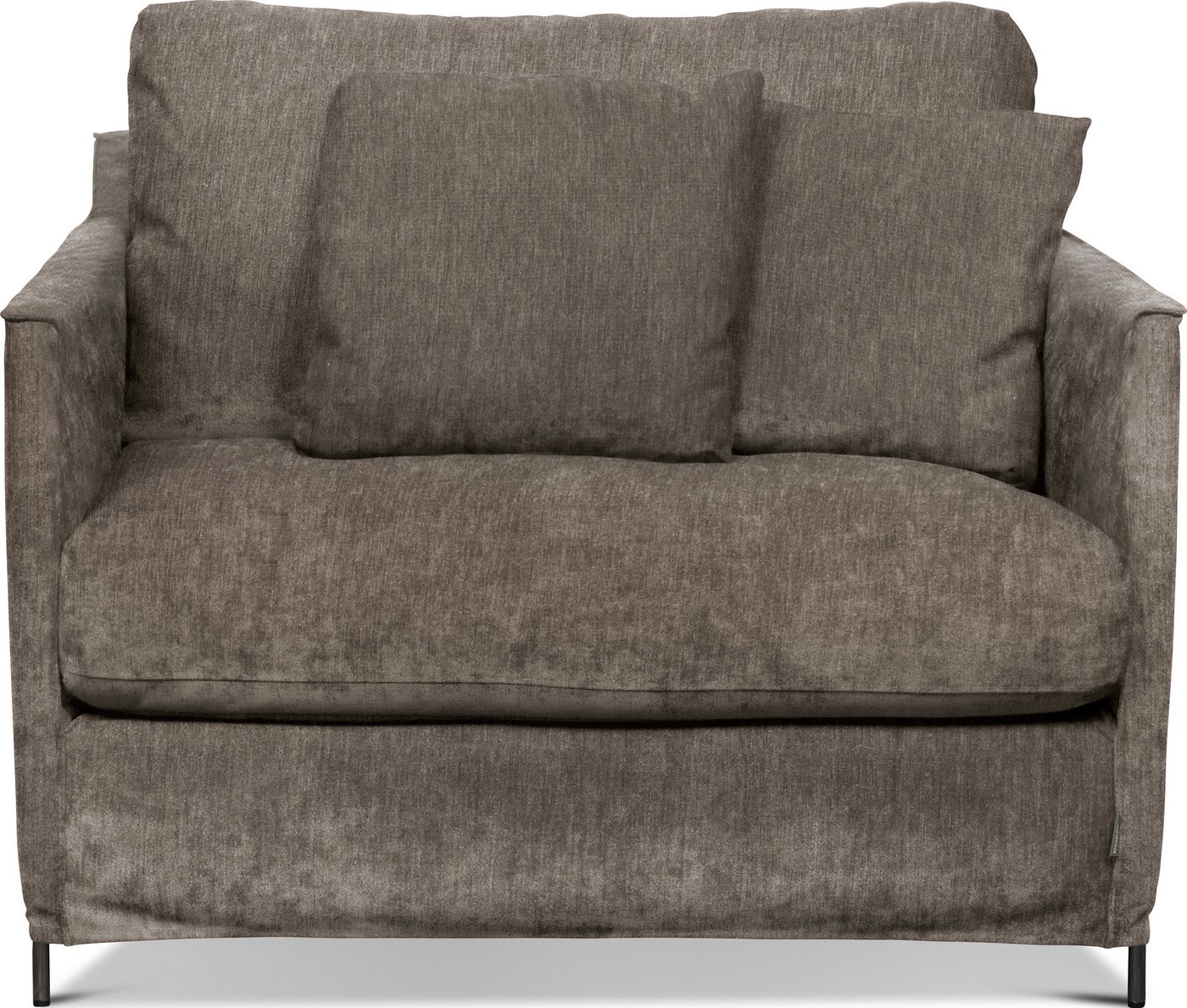 furninova Loveseat Petito, abnehmbarer Hussenbezug, alle Kissen mit Federn gefüllt, 2 Zierkissen von furninova