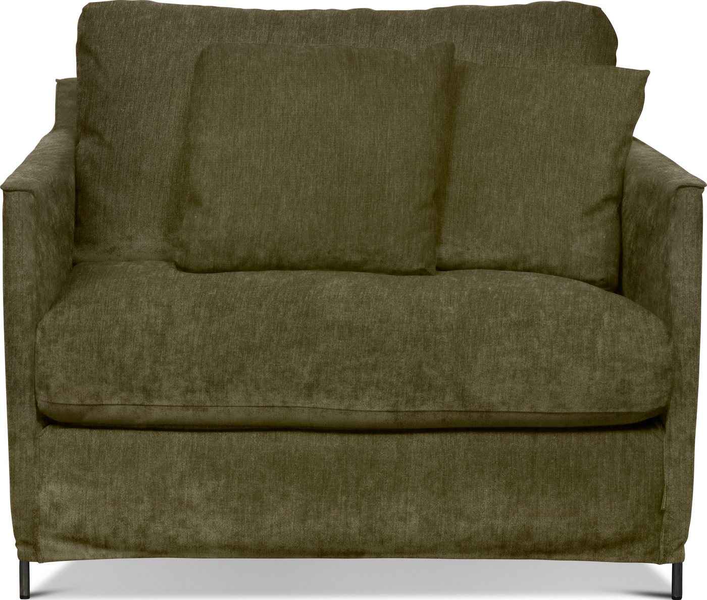 furninova Loveseat Petito, abnehmbarer Hussenbezug, alle Kissen mit Federn gefüllt, 2 Zierkissen von furninova