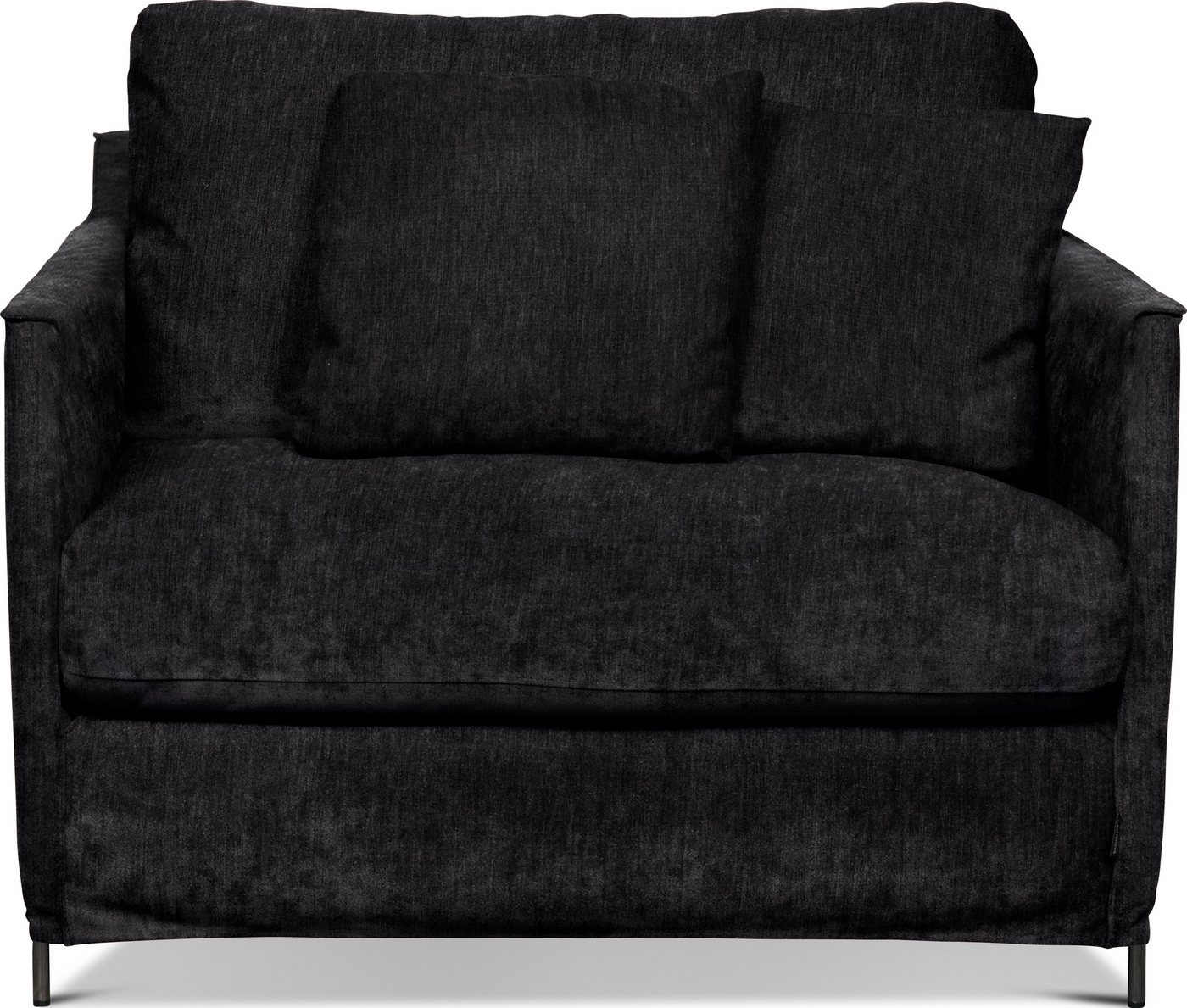 furninova Loveseat Petito, abnehmbarer Hussenbezug, alle Kissen mit Federn gefüllt, 2 Zierkissen von furninova