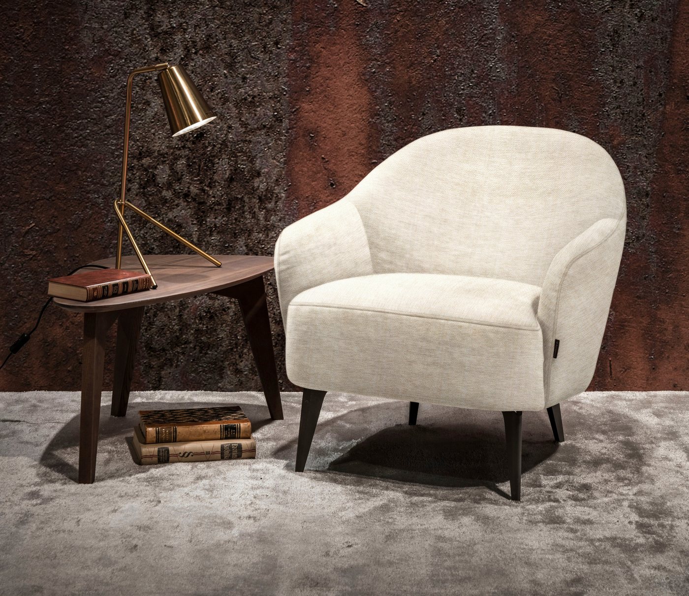 furninova Sessel Paloma, mit Chromfuß, im skandinavischen Design von furninova
