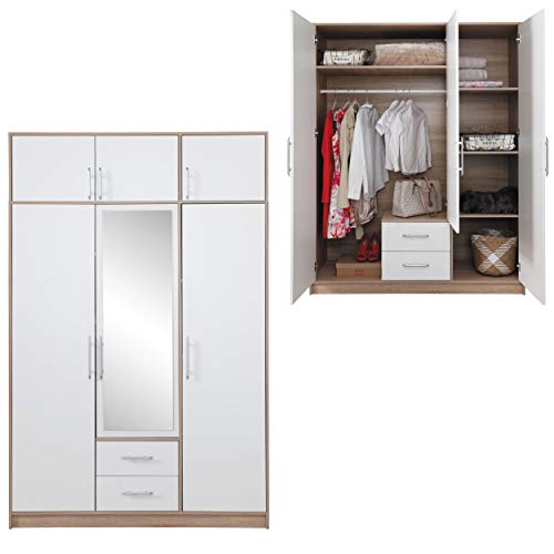 Furniture24_eu Schlafzimmerschrank Drehtürenschrank Schrank Kleiderschrank SMART SRL-2 / SRN-2 (Schrank mit Aufsatz) von Furniture24