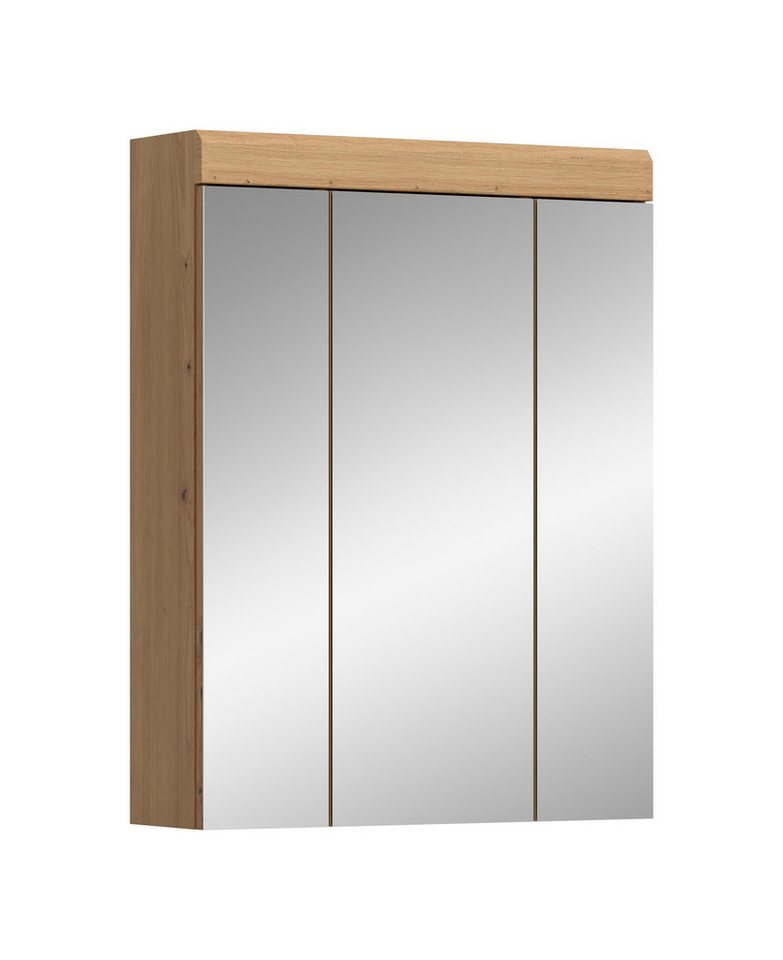 furnling Badezimmerspiegelschrank Scott 3 Türen, 9 Fächer, Spiegeltüren, Badmöbel, Badschrank, Spiegelschrank von furnling