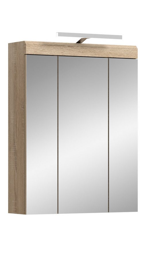 furnling Badezimmerspiegelschrank Scott mit Beleuchtung, Badschrank, Spiegelschrank, Breite 60 cm von furnling