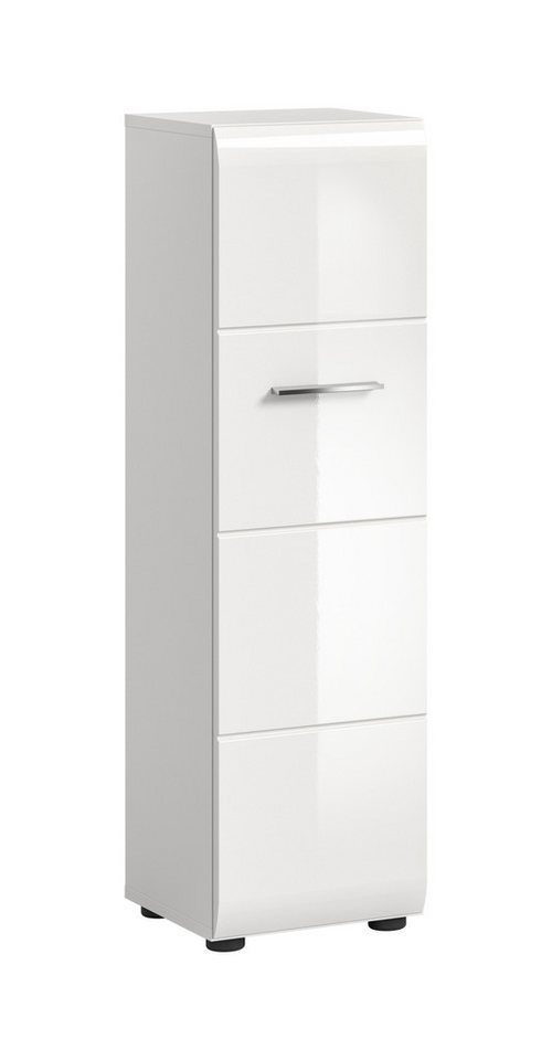 furnling Badkommode Ivy (1 St), 1 Tür, 4 Fächer, Hochglanz Front, Höhe 106 cm, weiß von furnling