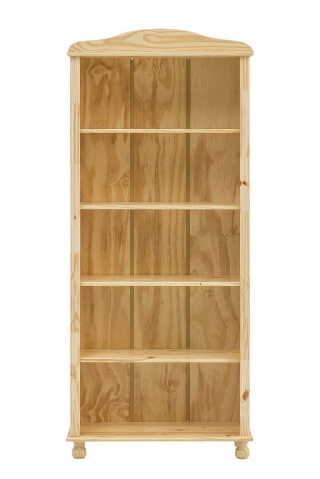 furnling Bücherregal Enschede, aus massivem Kieferholz, mit 5 offenen Fächern von furnling