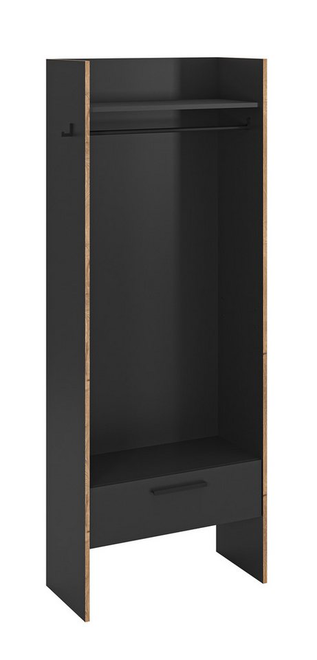 furnling Garderobenschrank Burea mit integrierter Sitzfläche, Kleiderstange, Stauraum, Höhe 190 cm von furnling