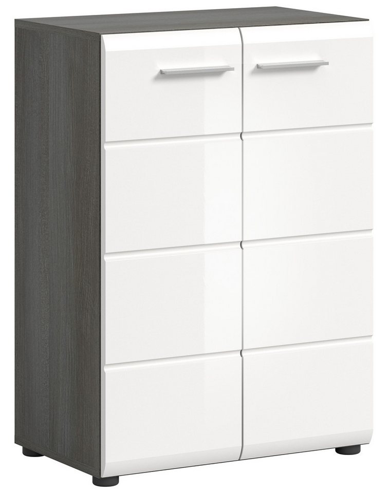 furnling Kommode Samuel (1 St), 2 Türen, 3 Fächer, Hochglanz Front, Breite 60 cm von furnling