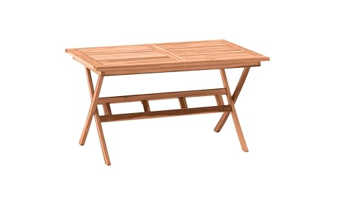 furnling Salamanca Gartentisch (135 x 85 x 75 cm), Tisch aus Teakholz, Teak, Natur, braun, klappbar, mit Schirmaussparung, Garten, Balkon, Terrasse, wetterfest, UV-beständig von furnling