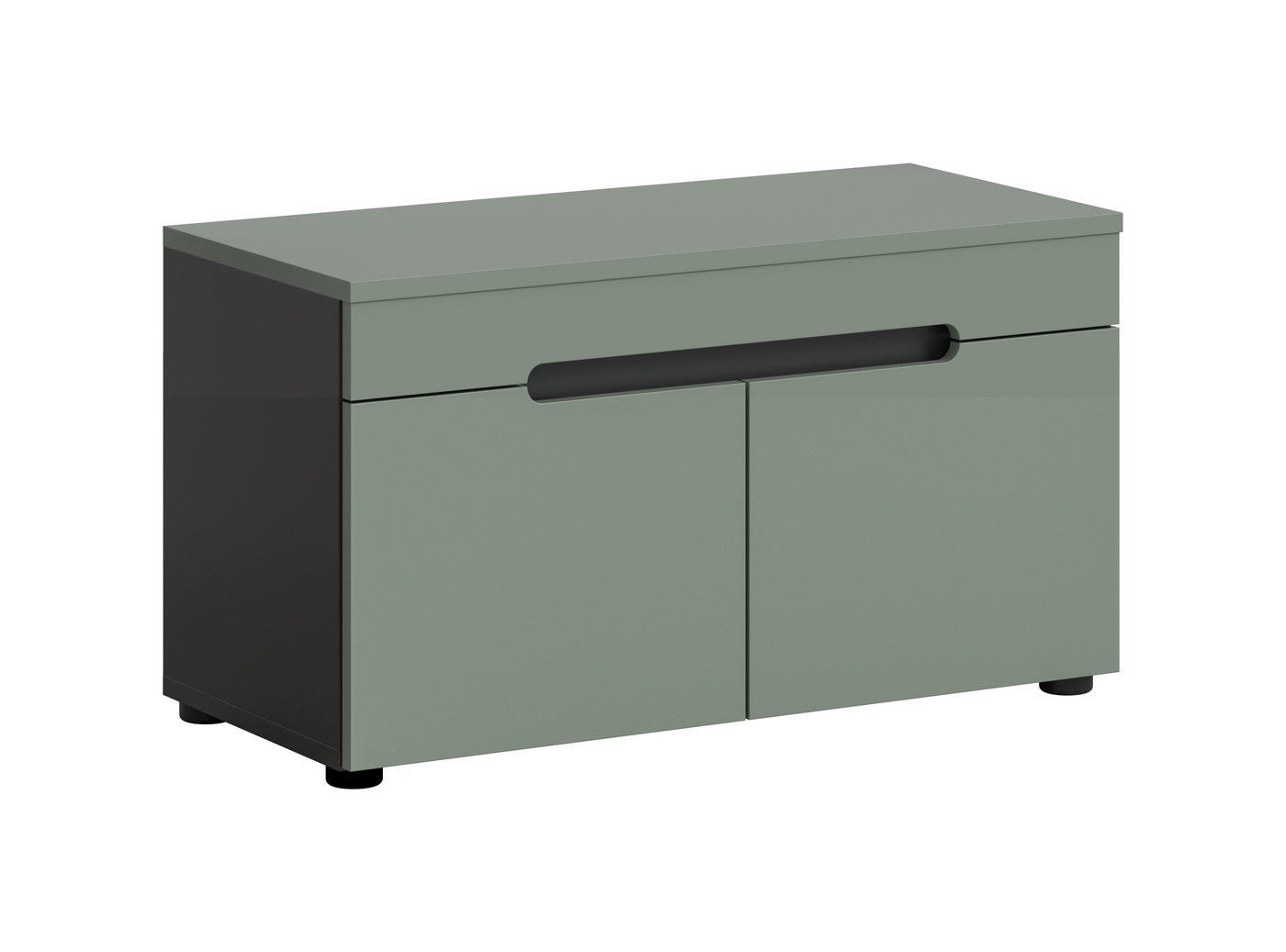 furnling Sitzbank Flurbank Cano (1-St), 2 Türen, 2 Fächer, Sitzfläche, Garderobenmöbel, Flurmöbel, Höhe 45 cm von furnling