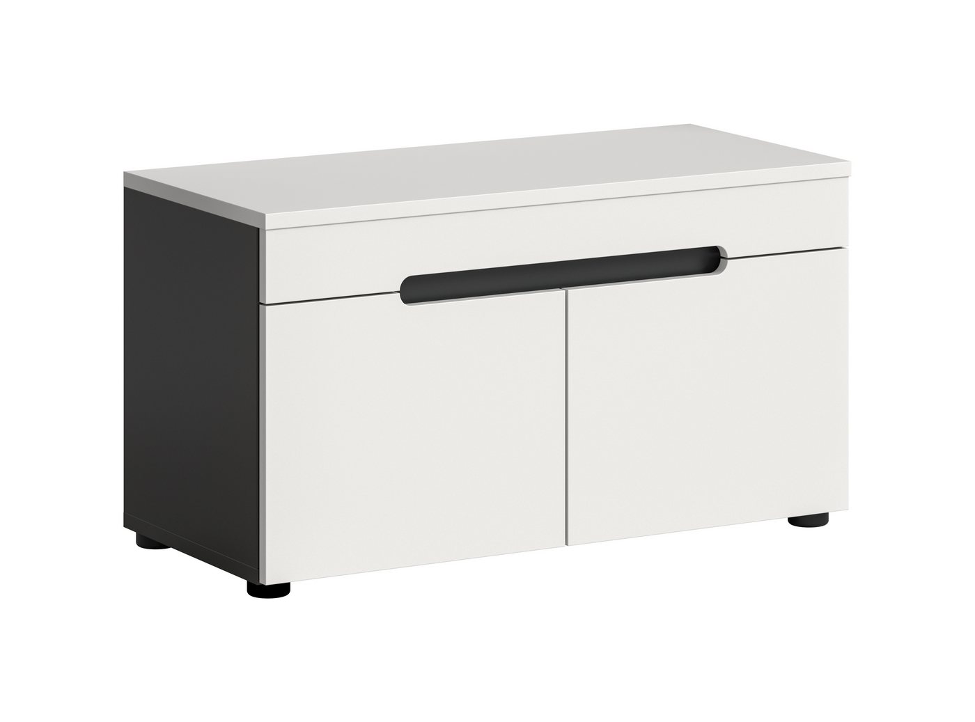 furnling Sitzbank Flurbank Cano (1-St), 2 Türen, 2 Fächer, Sitzfläche, Garderobenmöbel, Flurmöbel, Höhe 45 cm von furnling