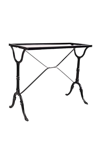 furnling Tischgestell Amsterdam, aus Gusseisen in schwarz für ovale oder rechteckige Tischplatten bis 120 x 70 cm, Stabiler Unterbau für vielseitige Möbelgestaltung von furnling