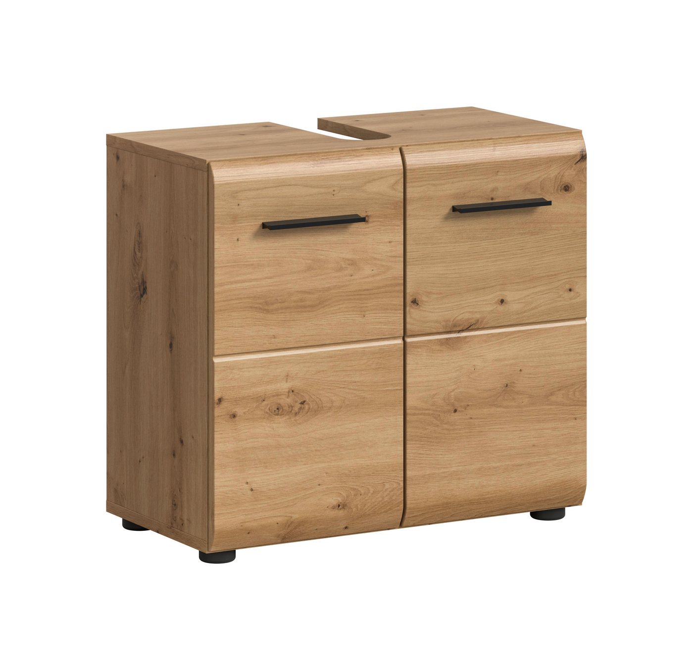 furnling Waschbeckenunterschrank Ivy Badunterschrank mit 2 Türen & Ausschnitt, MDF Front, Stauraumschrank von furnling