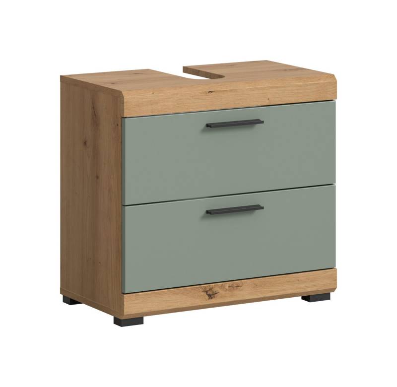 furnling Waschbeckenunterschrank Scott 2 Schubladen, Badmöbel, Badschrank, Badunterschrank, 60 cm breit von furnling