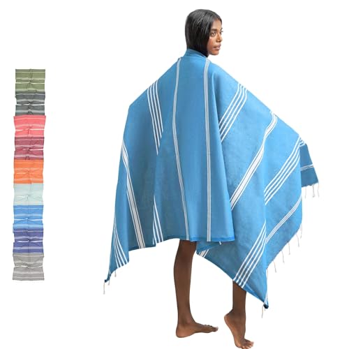 furora HOLIDAY Hamamtuch groß 100x200, Baumwolle - Saunatuch Damen Herren Saunahandtuch: dünn, kompakt, lang - Hammam Tuch XXL, Handtuch: Strandtuch, Hamam Sauna, Strandhandtuch - Urlaub Must Haves von furora HOLIDAY