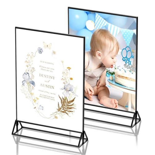 Aufsteller A4 Schwarz,Doppelseitige Bilderrahmen A4, 2St Acryl Tishkartenhalter Tischnummern-Aufsteller für Hochzeit Tischdeko,Schicker Flyerständer Kartenständer Bilderrahmen für Kinderzeichnungen Aufsteller A4 Schwarz,Doppelseitige Bilderrahmen A4, 2St Acryl Tishkartenhalter Tischnummern-Aufsteller für Hochzeit Tischdeko,Schicker Flyerständer Kartenständer Bilderrahmen für Kinderzeichnungen von futrue-wolker