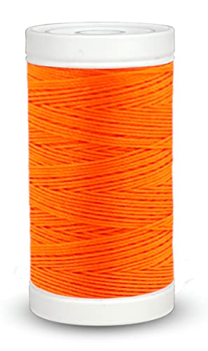 Ledergarn-Sattlergarn-Jeansgarn J20 Nähgarn Stärke 20, ca. 100 Meter (0015 - Neonorange) von fuwi