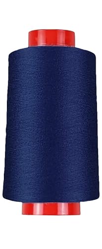 Overlockgarn in 80 Farben, 4000 m Konen, Overlock Nähgarn in Industriequalität (0057 - Dunkelblau) von fuwi