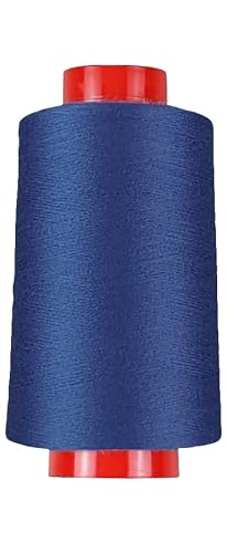 Overlockgarn in 80 Farben, 4000 m Konen, Overlock Nähgarn in Industriequalität (0084 - Jeansblau) von fuwi