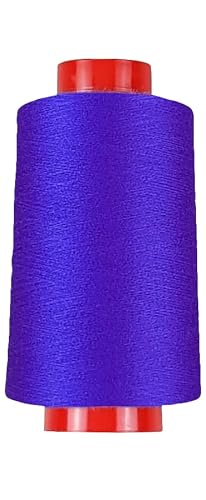 Overlockgarn in 80 Farben, 4000 m Konen, Overlock Nähgarn in Industriequalität (0155 - Signalblau) von fuwi