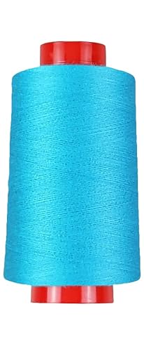 Overlockgarn in 80 Farben, 4000 m Konen, Overlock Nähgarn in Industriequalität (0251 - Mittelaqua) von fuwi
