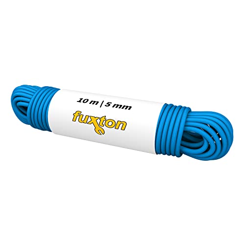 fuxton Gummiseil 5 mm 10 m blau, elastisch (Expanderseil, Gummiband, Gummischnur, Gummileine, Gummikordel, Planenseil, Spannseil, Seil Plane) von fuxton