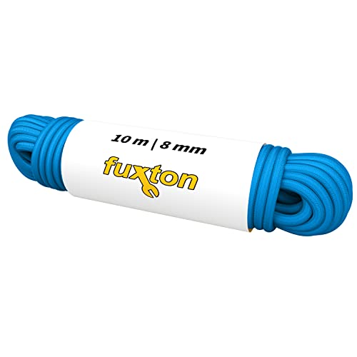 fuxton Gummiseil 8 mm 10 m blau, elastisch (Expanderseil, Gummiband, Gummischnur, Gummileine, Gummikordel, Planenseil, Spannseil, Seil Plane) von fuxton