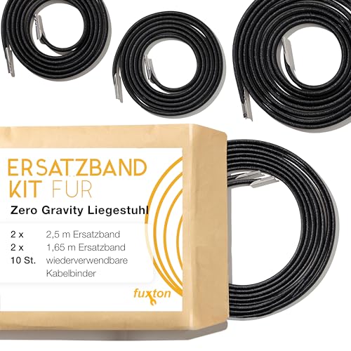fuxton Ersatzkordel für Gartenliege, Set mit 4 Seilen, Relaxliege, Zero Gravity Liege, Gartenstuhl von fuxton