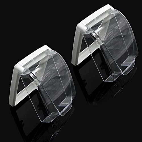 Wandschalter Steckdose Spritzschutz Box Cover - Steckdosenabdeckung aus PC Kunststoff, Transparent Flip Cap wasserdichte, passend für 86 Typ Geschaltete Steckdose, für Badezimmer Küche. 2 Stück Wandschalter Steckdose Spritzschutz Box Cover - Steckdosenabdeckung aus PC Kunststoff, Transparent Flip Cap wasserdichte, passend für 86 Typ Geschaltete Steckdose, für Badezimmer Küche. 2 Stück von fuxunamz