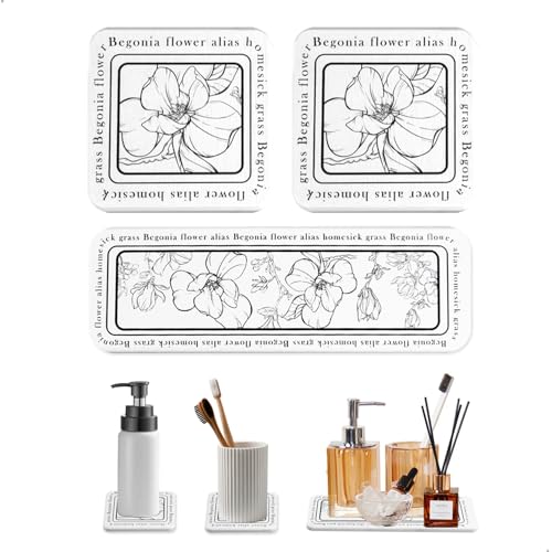 Wasserabsorbierender Stein, 3 Stück Wasserabsorbierender Untersetzer Bad Küche, Kieselgur Schnelltrocknungsmatte für Wasserhähne Arbeitsplatten Badezimmer Waschbecken Wasserabsorbierender Stein, 3 Stück Wasserabsorbierender Untersetzer Bad Küche, Kieselgur Schnelltrocknungsmatte für Wasserhähne Arbeitsplatten Badezimmer Waschbecken von fuxunamz