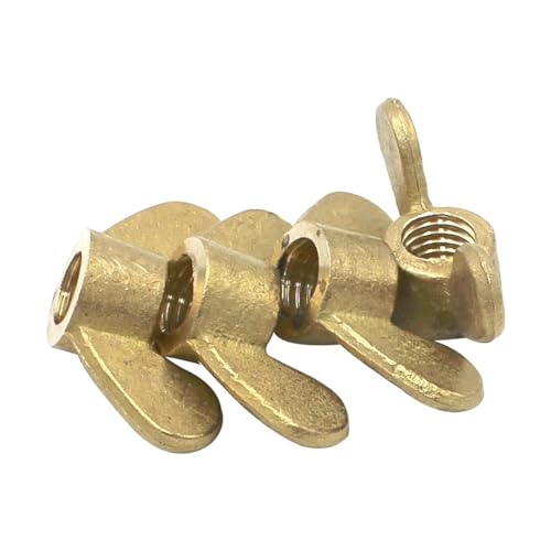Flügelmuttern, Schmetterlingsmuttern, 2–5 Stück Schmetterlingsflügelmuttern aus Messing und Kupfer, M3, M4, M5, M6, M8, M10, M12, Material: Handfest anziehende Mutter Flügelmuttern, Schmetterlingsmuttern, 2–5 Stück Schmetterlingsflügelmuttern aus Messing und Kupfer, M3, M4, M5, M6, M8, M10, M12, Material: Handfest anziehende Mutter von fwqnvSI