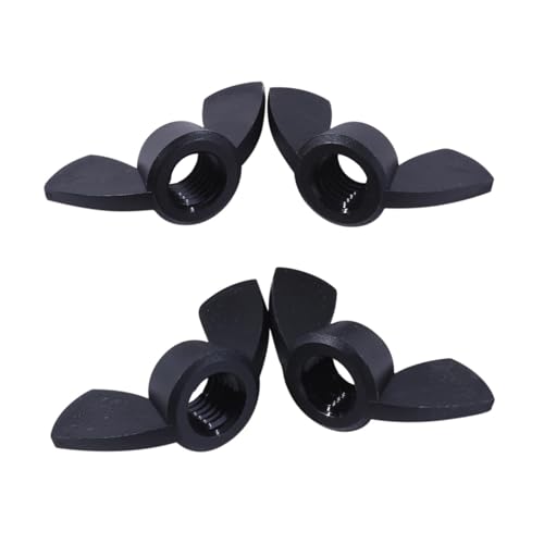 Flügelmuttern, Schmetterlingsmuttern, 20 Stück/Packung Flügelmuttern Schmetterlingsmutter passend for Bolzenschrauben Schwarz M3 M4 M5 M6 M8 M10 M12 Handbetriebene Werkzeuge Kunststoff-Rändelmutter von fwqnvSI