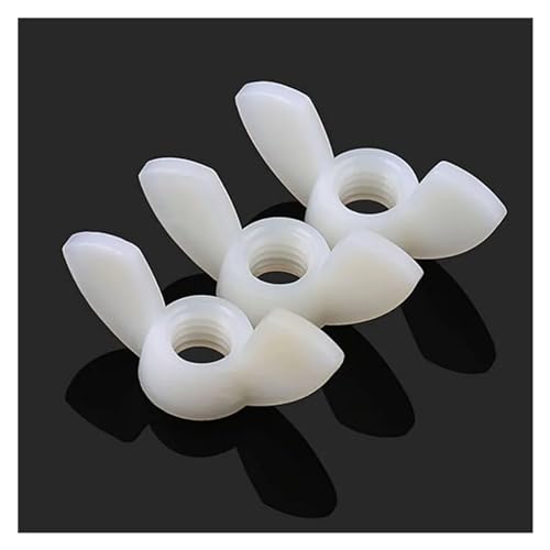 Flügelmuttern, Schmetterlingsmuttern, 5/20 Stück Nylon-Flügelmuttern, weiße Kunststoff-Schmetterlingsmutter M3 M4 M5 M6 M8 M10 M12 Flügelmuttern, Schmetterlingsmuttern, 5/20 Stück Nylon-Flügelmuttern, weiße Kunststoff-Schmetterlingsmutter M3 M4 M5 M6 M8 M10 M12 von fwqnvSI